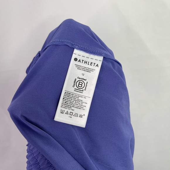 Athleta Women’s Purple Pants Hidden Zip Drawstring Elastic Waistband Size 12 - Picture 3 of 7